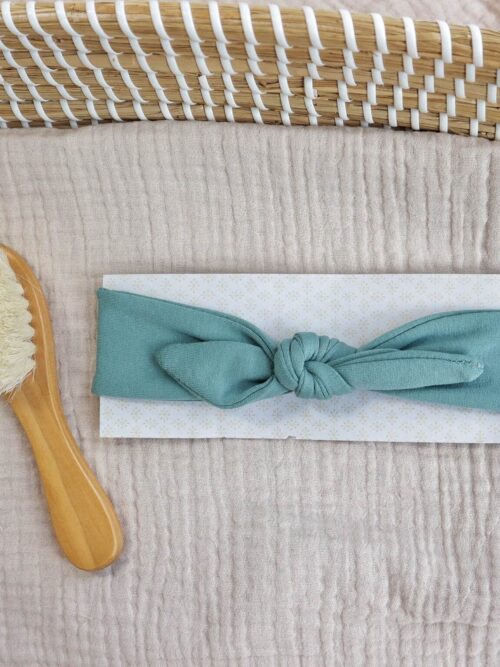 Knoop haarbandje Old green